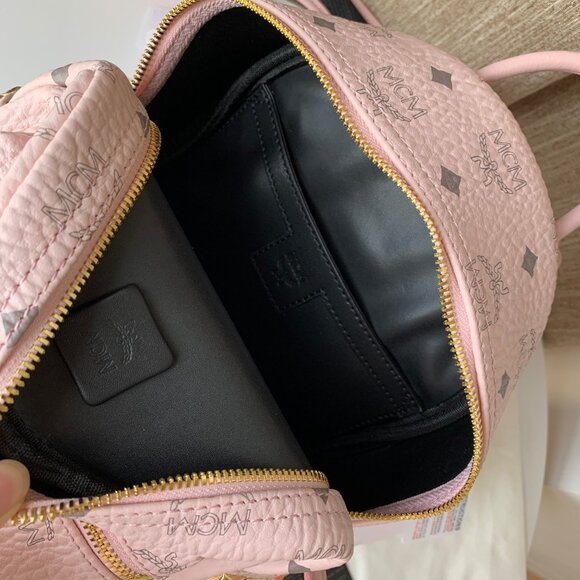 MCM Medium Stark Side Stud Backpack, Pink, - Picture 9 of 9